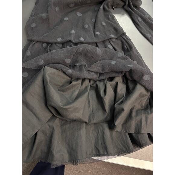 Sézane polka dot chiffon dress EU 34 US 2  sheer sleeve Parisian cocktail party - Picture 12 of 15